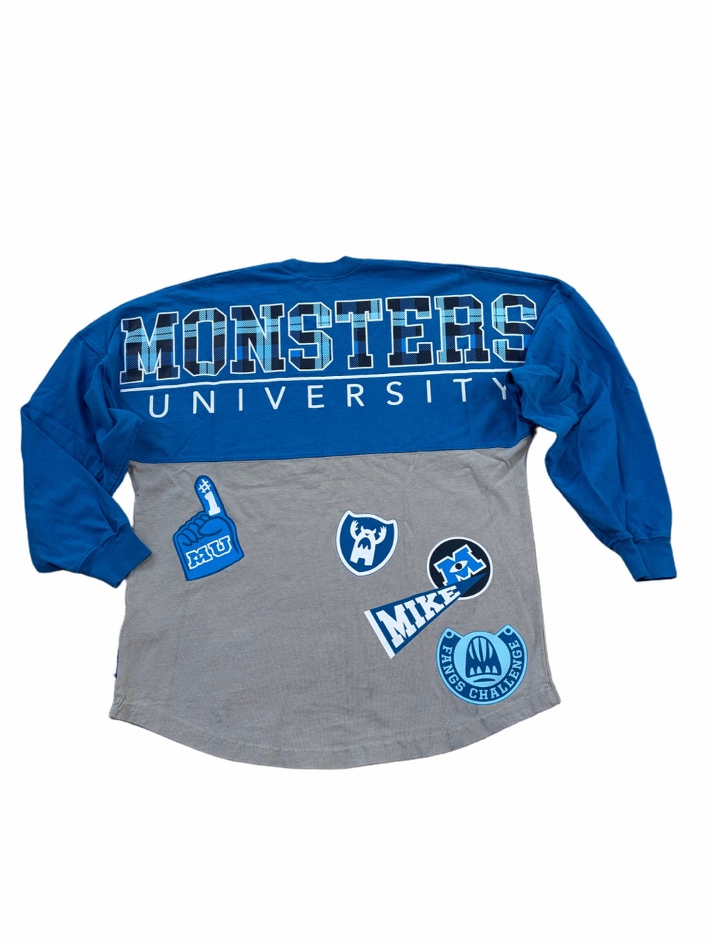Disney Parks Women’s Size Small Blue Gray Monsters Inc. University Spirit Jersey